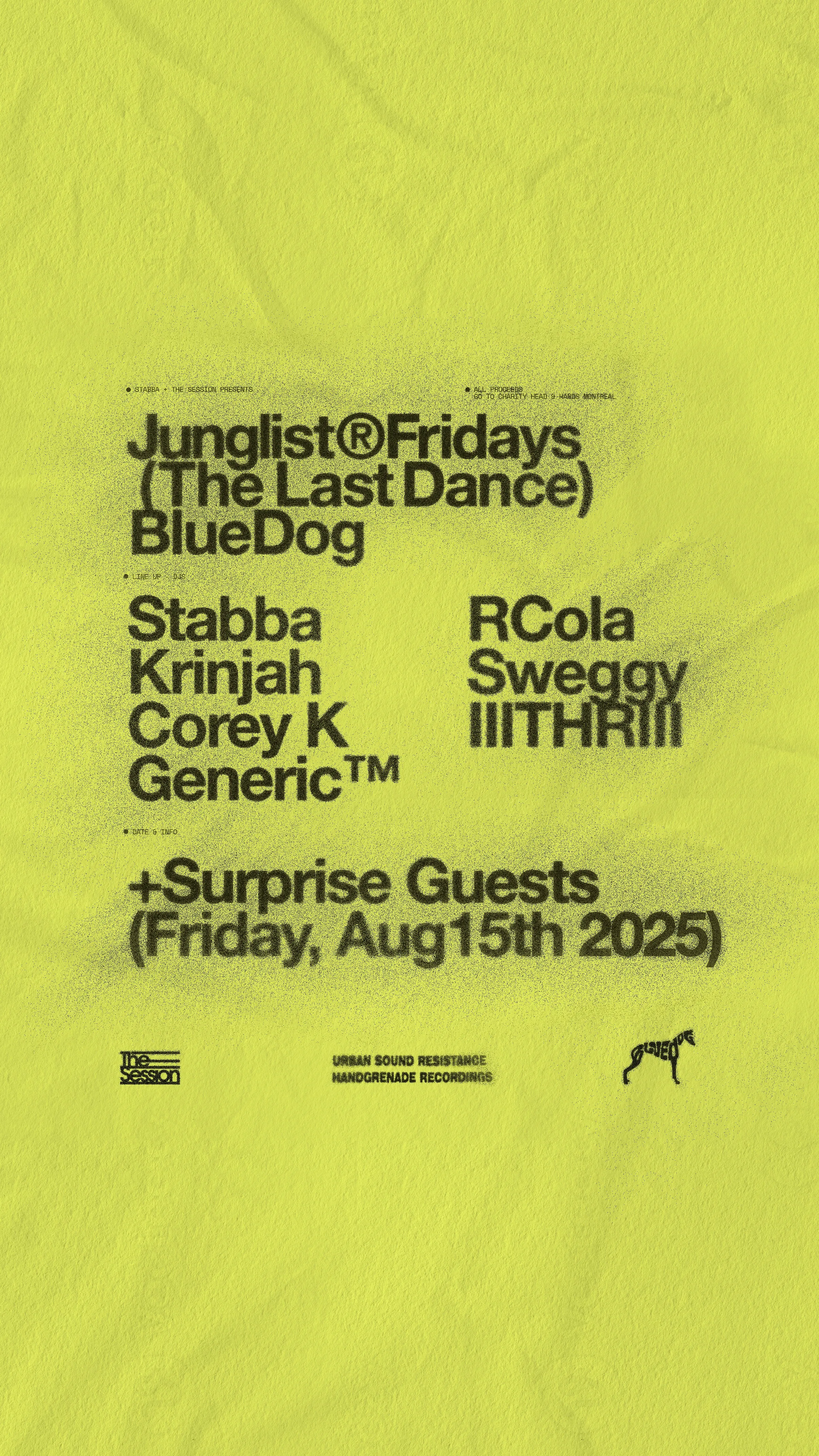 Affiche : Événement au Bluedog – Montréal