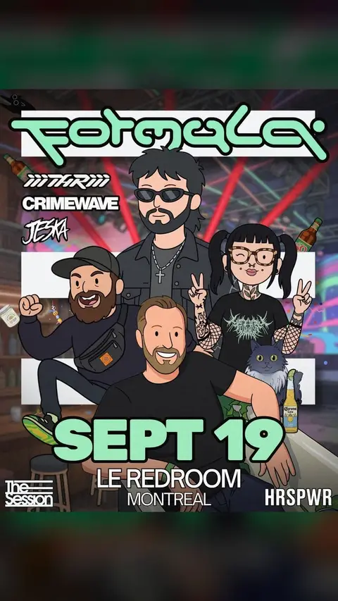 Flyer featuring Formula – Le Red Room, Montréal